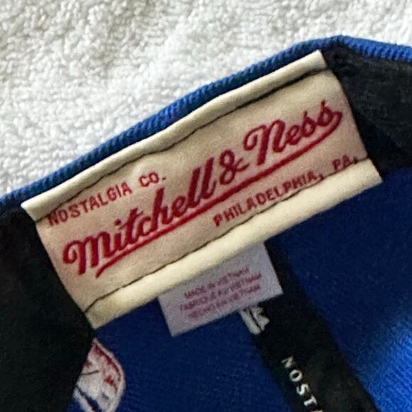 Mitchell & Ness New York Knicks Two-Tone Snapback Hat Basketball Blue Orange NEW - Picture 8 of 10